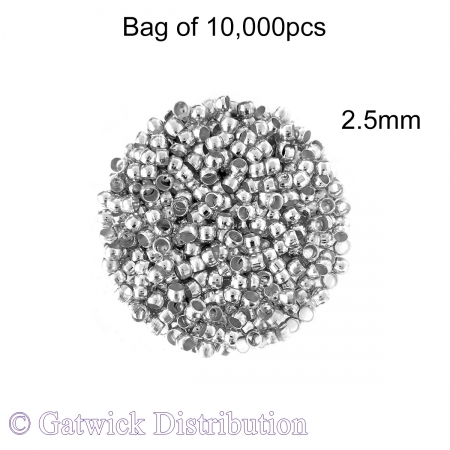 Crimps - 2.5mm - Bag of 10,000pcs