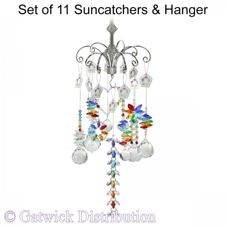 Chakra 2 Suncatcher Collection - Set of 11 with Hanger