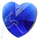 Hearts - 10mm Sapphire - Tray of 50 - Star Crystals