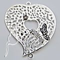 SPECIAL - Filigree Butterfly Heart 1 - pkt of 10