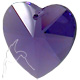 Hearts - 40mm Blue Violet - Swarovski Elements