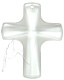 Swarovski Elements Frosted Cross - 12mm - CL - Tray of 2