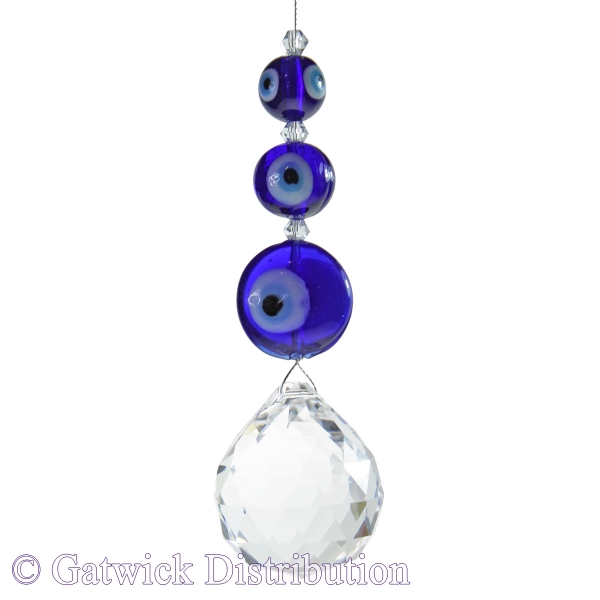 Evil Eye Beading on 30mm Sphere