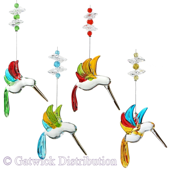 SPECIAL - Rainbow Hummingbird - set of 24 incl. FREE STAND