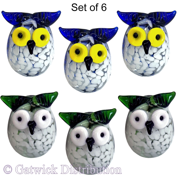 SPECIALS - Glass Owls - Set of 6