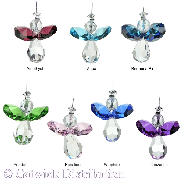 Little Flying Angel with Coloured Wings Suncatcher