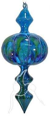 Painted Bauble - Shape 516 - Blue