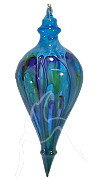 Painted Bauble - Shape 529 - Blue