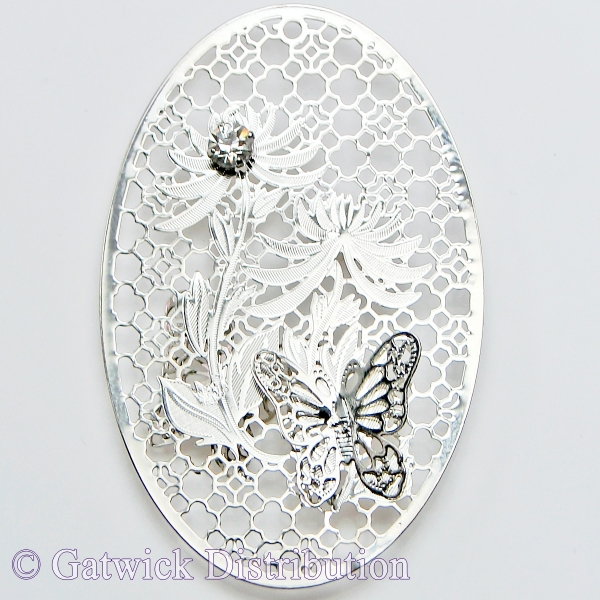 SPECIALS - Filigree Butterfly Oval - pkt of 10