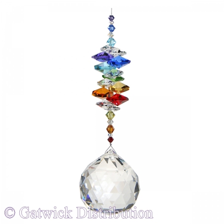 Special - Crystal Sphere - Beaded Long Suncatcher - Chakra