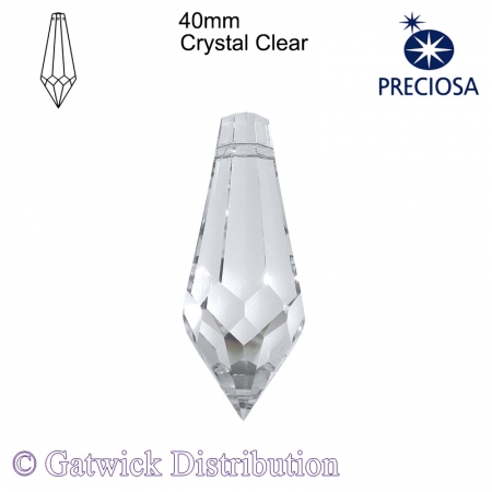 Special - Preciosa Faceted Point - 40mm - CL