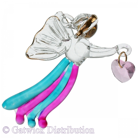 SPECIAL - Car Mirror Angel with Crystal Heart - Large