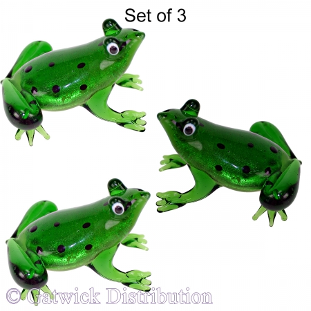 Green Frogs - set of 3