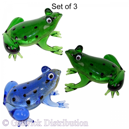 Frogs - Mixed Colours - set of 3