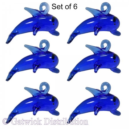 Dolphin - royal blue - set of 6