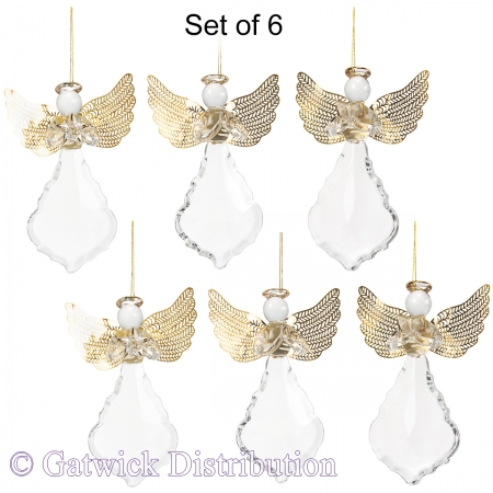 SPECIAL - Hanging Christmas Angel - set of 6