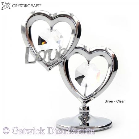SPECIAL - Crystocraft Twin Hearts Love - Silver