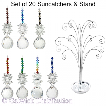 SPECIAL - Cluster on Sphere Suncatcher - Set of 20 with FREE Stand