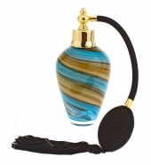 Perfume Bottle - Tall Swirl - Blue