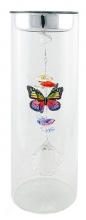 SPECIAL - 20cm Candleholder with Suncatcher - Silver Top - Rainbow