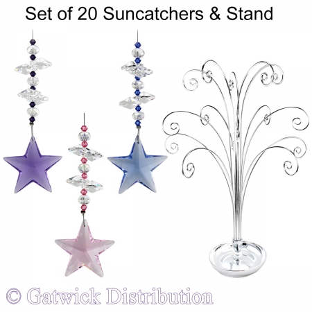 Swarovski Shooting Star Suncatcher - Set of 20 with FREE Stand