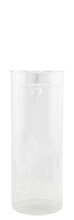 Glass Tube Candle Holder - Small - Clear Lid - Carton of 48