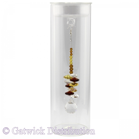 SPECIAL - 20cm Candleholder with Suncatcher - Clear Top - Topaz