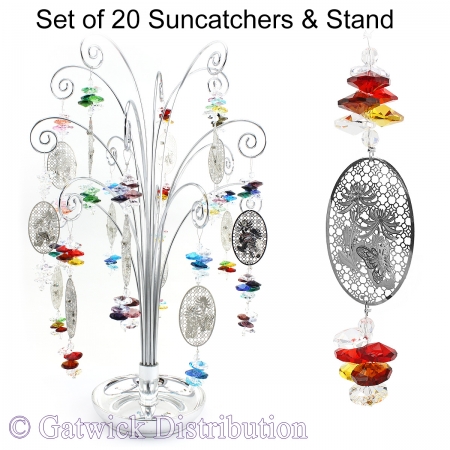 Eternal Flower Suncatcher - Set of 20 with FREE Stand