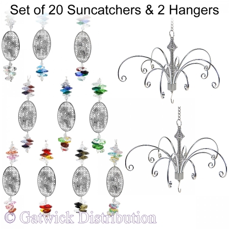 Eternal Flower Suncatcher - Set of 20 with 2 FREE Hangers
