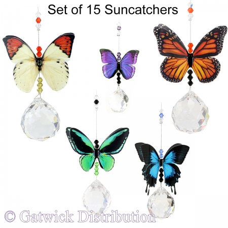 Butterfly Suncatcher Collection - Set of 15