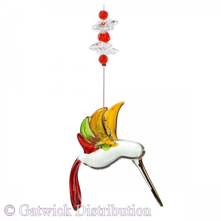 SPECIAL - Rainbow Hummingbird - Red - Beaded