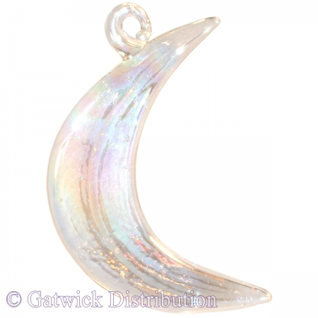 Hanging Moon - Iridescent Clear - Pack of 5