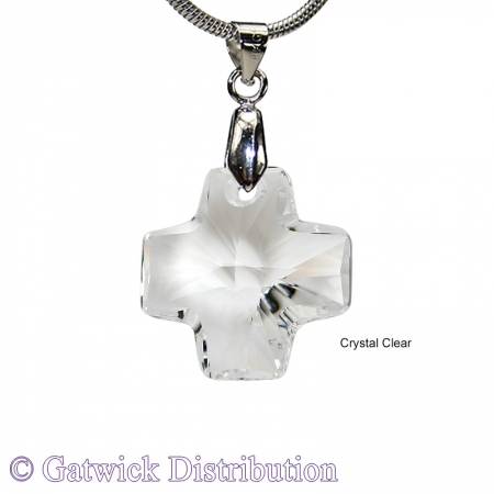 Swarovski Necklace - Celtic Cross - Crystal Clear